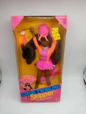 Barbie 074299074981 Doll Baton Twirling Skipper African American Sealed 1992 #7498