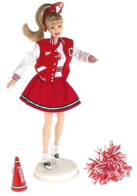 Barbie 074299283765 Cheerleading Coca-cola Cheerleader 2001 Doll