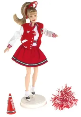 Barbie 074299283765 Cheerleading Coca-cola Cheerleader 2001 Doll