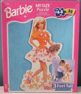 Barbie 074299416460 My Size Puzzle A Kid Sized 3 Feet Tall Cutout Character 46 Piece Jigsaw P