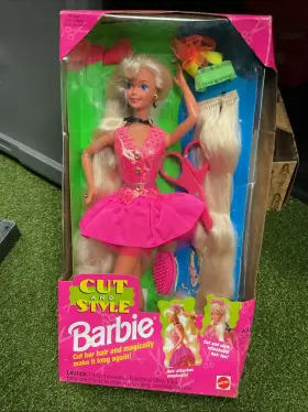 12639 Barbie Cut And Style Doll W Attachable Hair 1994