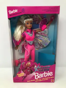 14030 Barbie Flying Hero Doll W Shimmering Cape Lights And Sounds 1995