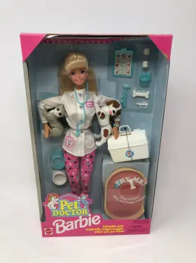 14603 Barbie 1996 Pet Doctor With Dogs And Cat Adorable Pets Magically Wiggle-waggle