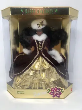15647 Barbie Holiday Christmas 1996 Happy Holidays African American