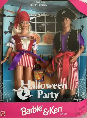 19874 Barbie Halloween Party And Ken Giftset 1998 Doll