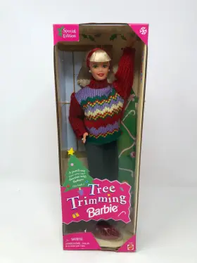 22967 Barbie 1 X Christmas Tree Trimming Doll - Holiday Special Edition 1998