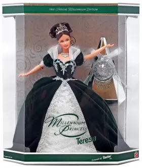 25504 Barbie 1999 Millennium Princess Teresa Brunette Doll