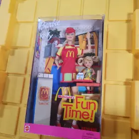 29395 Barbie And Kelly Mcdonalds Fun Time 2001 New C7