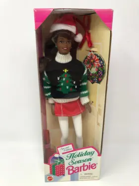 43221-9184 Barbie 15583 1996 Holiday Season African American Doll