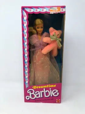9180 Barbie Doll Dreamtime With Bear 1984 Mattel