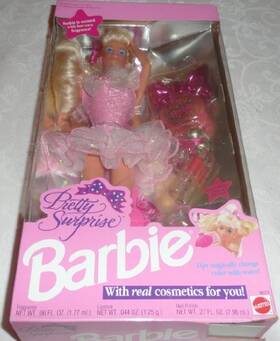 Barbie 9823 Pretty Surprise With Real Cosmetics