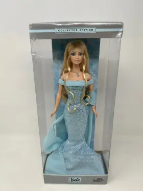 B3411 Barbie Birthstone Collection March Aquamarine Blonde B3411 Barbie Birthstone Collection March Aquamarine Blonde