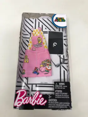 Fkr84 Barbie Clothes And Accessories Super Mario Fashion Yellow/pink Doll