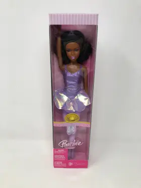 Gjl61 Barbie Ballerina Doll With Tutu And Sculpted Toe Shoes Dark Hair