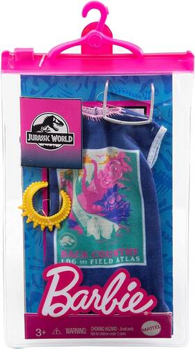Barbie Grd47 Jurassic World Pack #7 Dinosaur Dress And More
