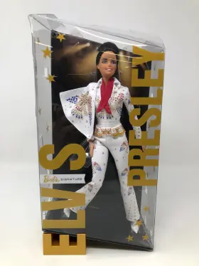 Gtj95 Barbie Signature Elvis Presley Doll 12-in With Pompadour Hairstyle Wea