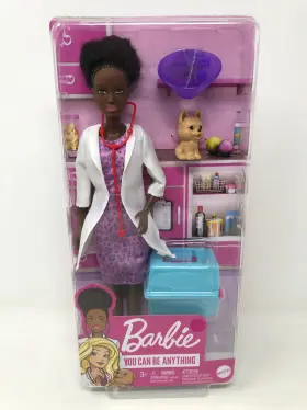 Gtn84 Barbie Pet Vet Playset With Brunette Doll 12-in Role-play Clothing And Accessor