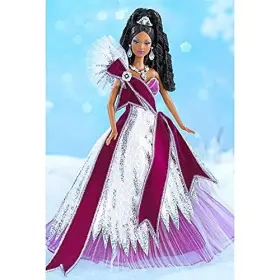H0178 Barbie Holiday Christmas 2005 -burgundy Ethnic By Bob Mackie