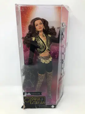 Hcb85 Barbie Signature Gloria Estefan Doll In Gold And Black Fashion Access