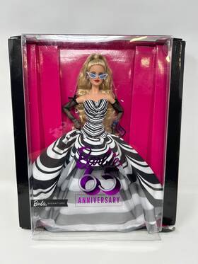 Barbie Hrm58 Signature Doll 65th Anniversary Collectible With Blonde Hair Black And
