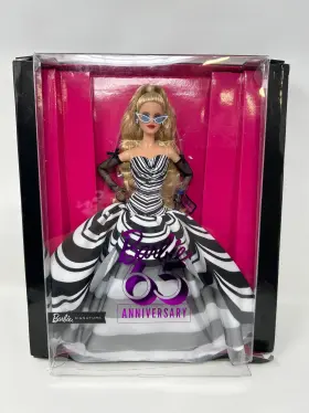 Hrm58 Barbie Signature Doll 65th Anniversary Collectible With Blonde Hair Black And