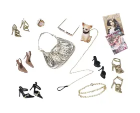 R9929 Barbie Back To Basic Gold Accessory Pack R9929 Barbie Back To Basic Gold Accessory Pack