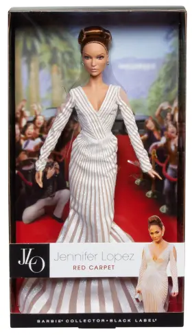 X8287 Barbie Black Label Jennifer Lopez Red Carpet 2013 Doll