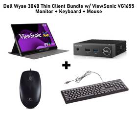 Dell Fgyd2-n Wyse 3040 Thin Client Bundle With Viewsonic Vg1655 Monitor Keyboard Mouse