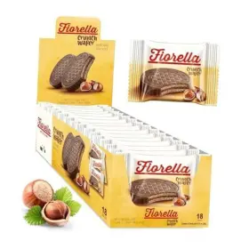 Elvan Gida Sanayi Ve Ticaret A.s. 024354210144 Crunch Wafer Cookies - 18 Count Pack Of 1 Milk Chocolate With Hazelnut Cream