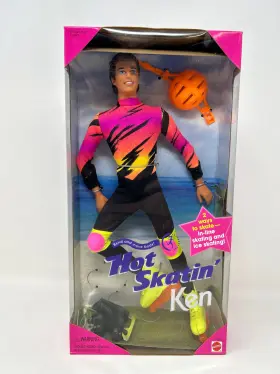 13513 Mattel Barbie Hot Skatinft Ken Doll - In-line And Ice Skating 1994