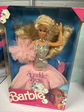 Mattel 2482 Barbie 1991 Sparkle Eyes Prettiest Ever