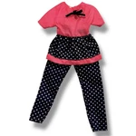 Vtg 90S Barbie Fashions 865 Hot Pink Navy White Polka Dot Outfit B-1 Used. Price: $9.85.