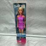 New Riviera Barbie Pink & Purple Stripe Dress 1999 Nib Nrfb #26218. Price: $14.40.