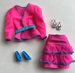 Vintage Barbie Reversible Fashions # 865 Pink & Polka Dot Skirt Jacket + Extras Used. Price: $35.00.