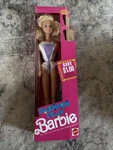 1990 Fashion Play Barbie Nrfb Pink Stamp Club Mattel 9629 Vintage Damaged Box Used. Price: $19.99.