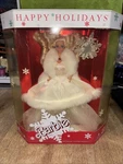 1989 Happy Holidays Barbie Doll Special Edition With Keepsake Snowflake Ornament New. Price: $55.00.