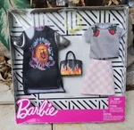 Barbie Fashion California Love Lion Black Dress Flame Purse Skirt FXJ59 Nib New. Price: $28.00.