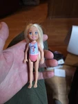 Mattel Barbie Club Chelsea Beach Doll Pink And Blue Mermaid Design Swim C208B Used. Price: $7.95.