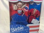 1991 Mattel Toys Us Barbie For President Gift Set New. Price: $25.00.
