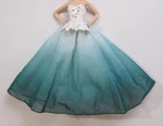 2016 Holiday Barbie Doll White Hard Bodice Green Ombre Dress Gown Peace Hope Lov New. Price: $25.29.