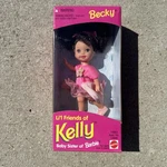 Vintage New Box 1995 Mattel Becky Li'l Friends Of Kelly Barbie Doll Sealed. Price: $7.75.
