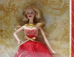 Barbie Blonde Holiday 2014 Sealed Original Box Red Gold Color Ball Gown BDH13 Used. Price: $39.98.