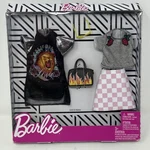 Barbie Fashion 2 Outfits Includes T-shirt Dress With Retro Rock Graphic Purse New. Price: $15.00.