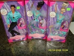 1997 Barbie, Ken, Aa Olympic Skaters #18503, #18501, #18502 New. Price: $60.00.