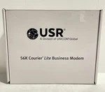 Usrobotics 56K Courier Lite Business Modem (model 5686G-PRO) Open Box. Price: $59.99.