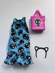 Barbie Hello Kitty Chococat Dress W/ Tote Bag & Headband Look Used. Price: $14.99.