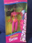 1994 Pink Gymnast Barbie Doll African American Aa Mattel 12153 Vintage New. Price: $59.99.