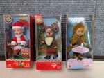 Vintage Mattel Barbie Kelly Club 3 Doll Lot Christmas Reindeer Santa Swan Lake New. Price: $42.00.