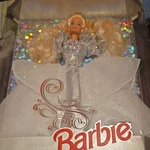 Barbie Holiday Special Edition 1992 Blonde Doll Silver Dress Original Box New. Price: $95.00.