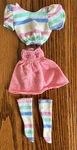 Vtg 1982 Barbie Fashion Classics #5702 Campus Sweetheart Outfit Top Skirt Socks Used. Price: $24.99.